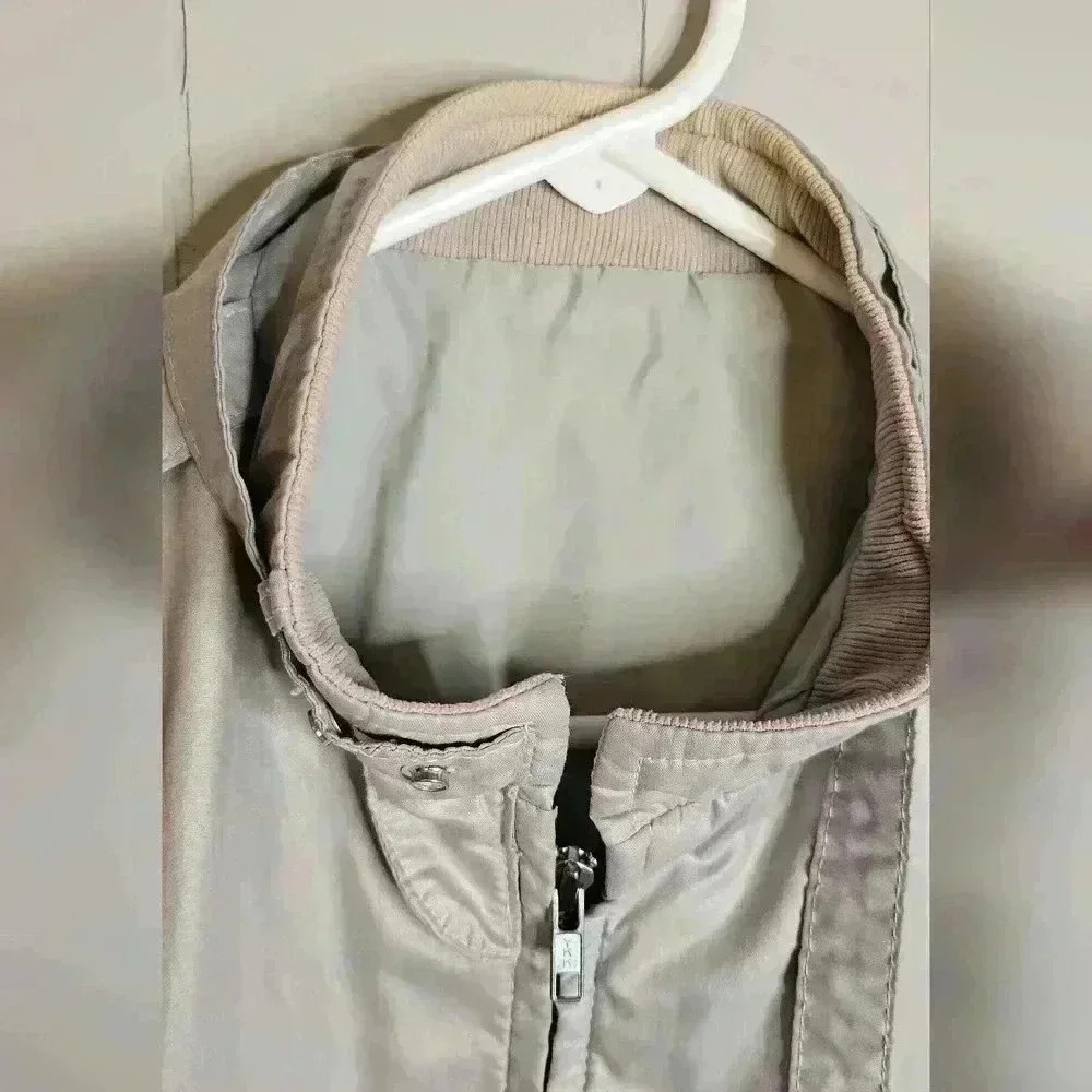 Vintage Gray Bomber Jacket, Size 2, Unbranded - Picture 3 of 8